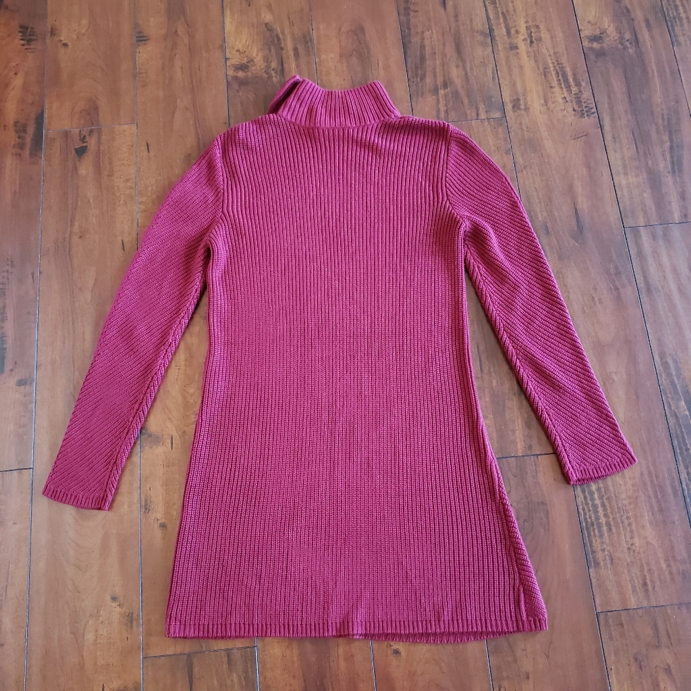 Tory Burch Brodie Tunic Dress Sweater Viscose Turtleneck Knit Size Medium - Picture 10 of 13